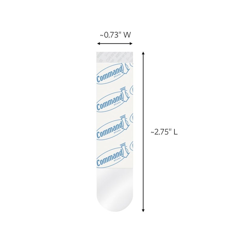Command Medium Clear Refill Strips Removable, (Clear) 72 Refill Strips - Image 3